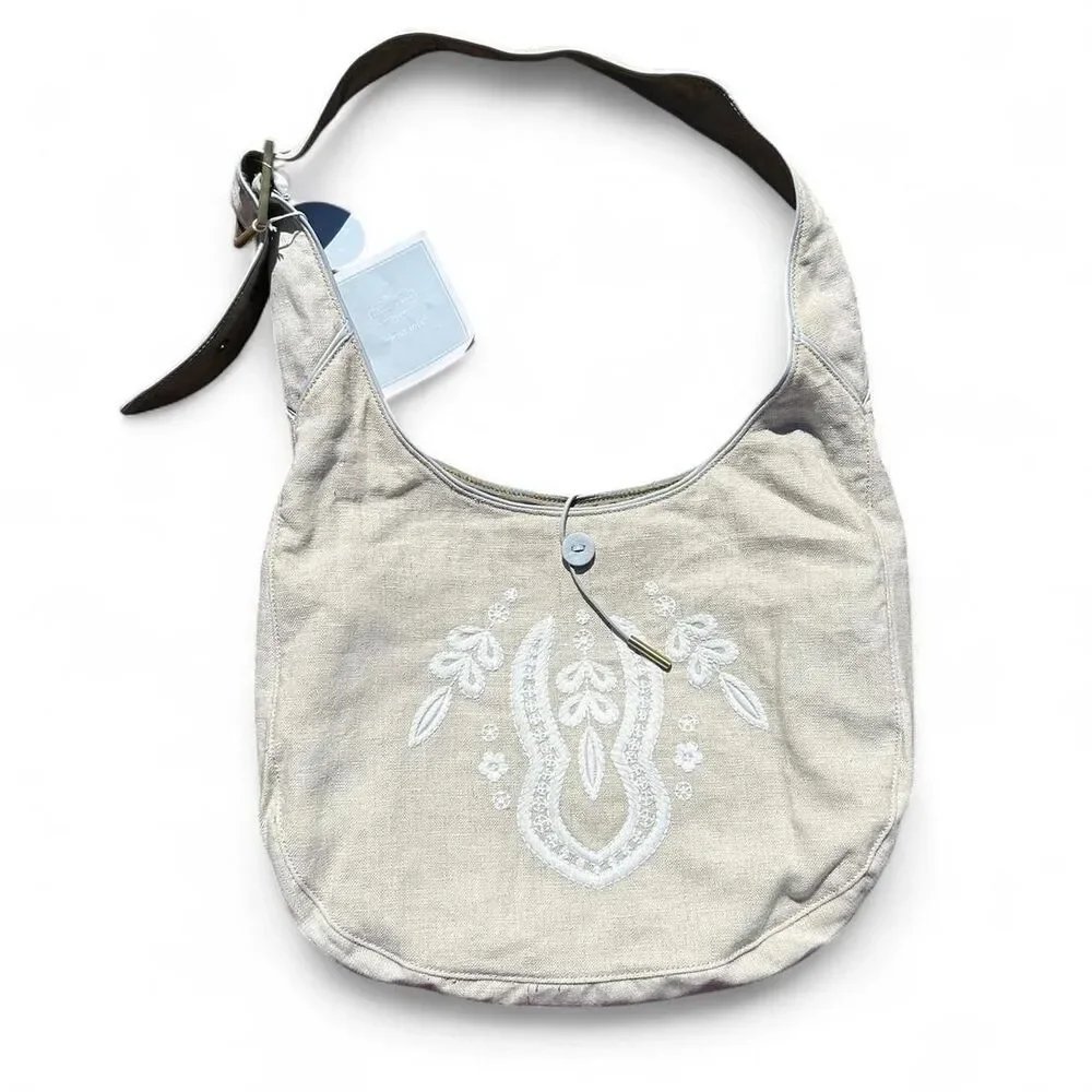 Serena & Lily Linen Diaper Bag NWT